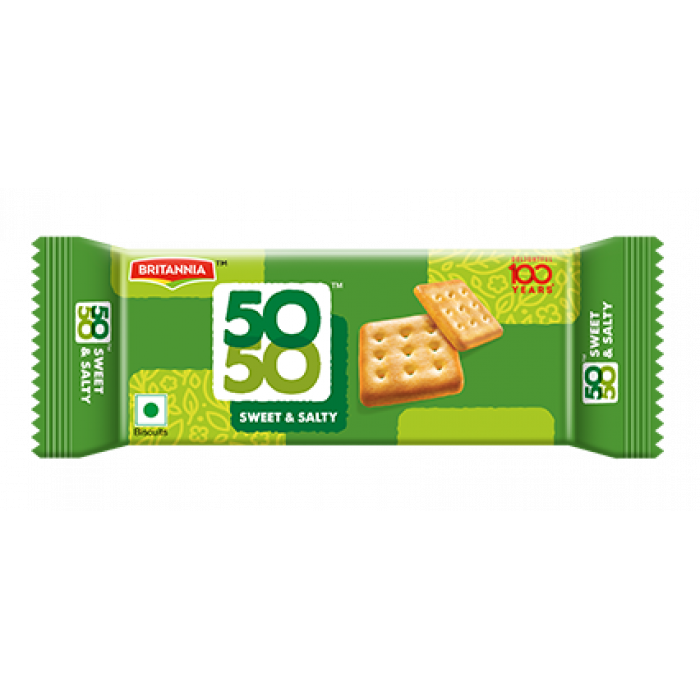Britannia Fifty-Fifty (50-50) Biscuit (62 Gm)