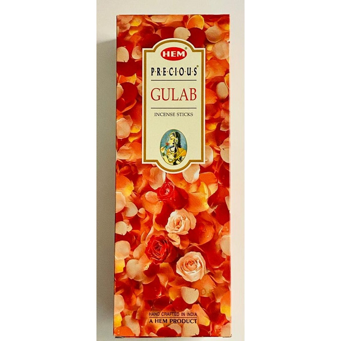 HEM PRECIOUS Gulab/Rose Incense/Agarbatti (6*20 sticks)