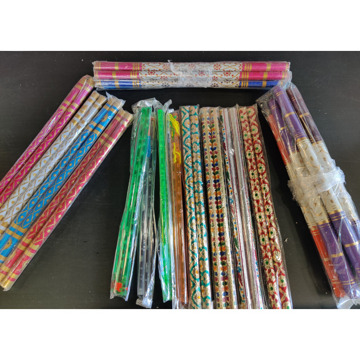 NAVRATRI Dandiya Decorative Sticks Adults W/ Bells  (1 Pair)