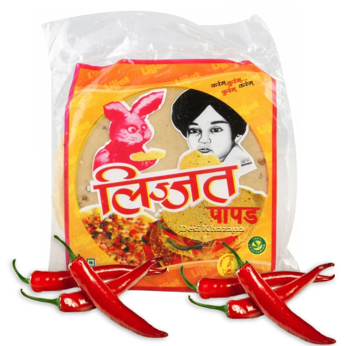LIJJAT Red Chilli Papad (200 Gm)