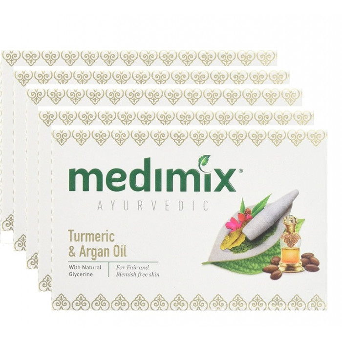 MEDIMIX Turmeric & Argan Oil Ayurvedic Soap (125 Gm*3)