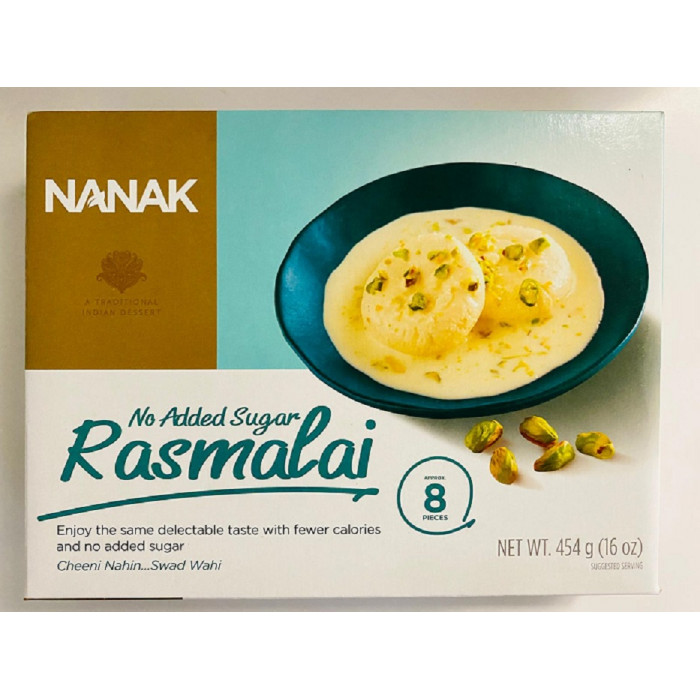 NANAK Rasmalai No Sugar/Diabetic Frozen (454 Gm)