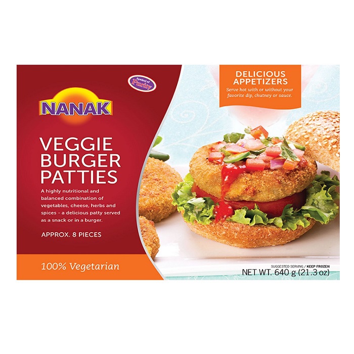 NANAK Veggie Burger Patty (8 Pcs)