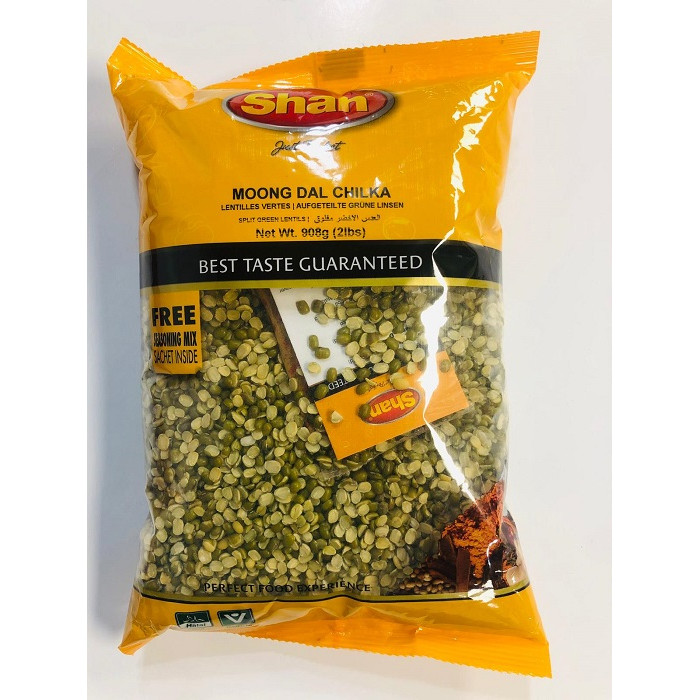 SHAN Moong Dal Green Split/Chhilka (2 Lb)