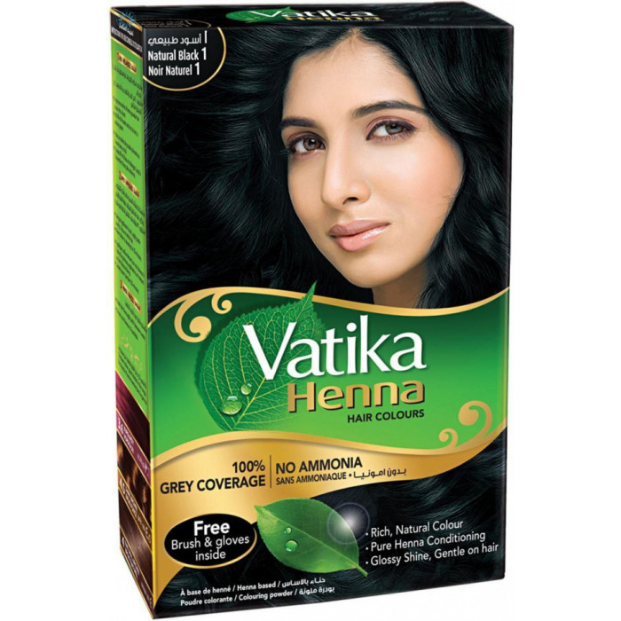 Dabur Vatika Henna Hair Colour Black 60 Gm (6*10 Gm)
