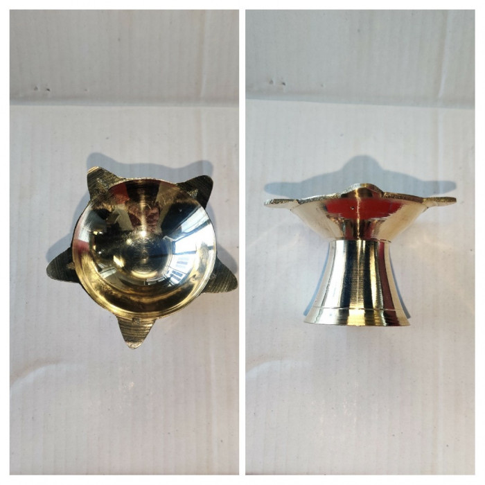 MEGH Pooja Brass Diya NNP Diya Thick Neck (1 Pc) 