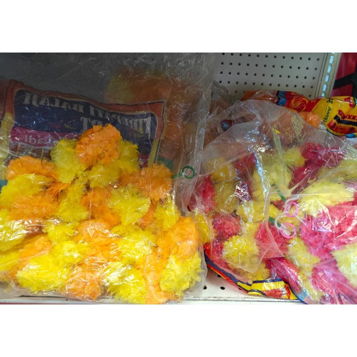 MEGH Pooja Decorative Flower Ladi Lari 5 Pcs in 1 Pack (1 PK)