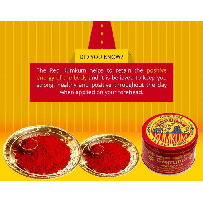 GOPURAM No.11 Dark Red Thamboolam/Kum-Kum/Kanku (5 Gm)