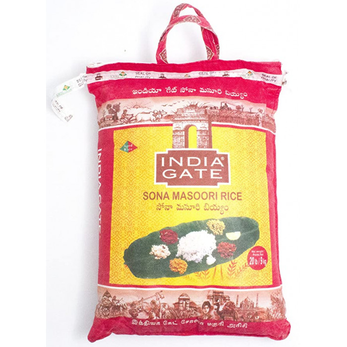 INDIAGATE Sona Masoori Rice (20 Lb)