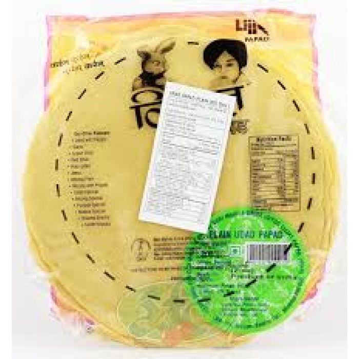 LIJJAT Udad/Urad Papad Plain (200 Gm)